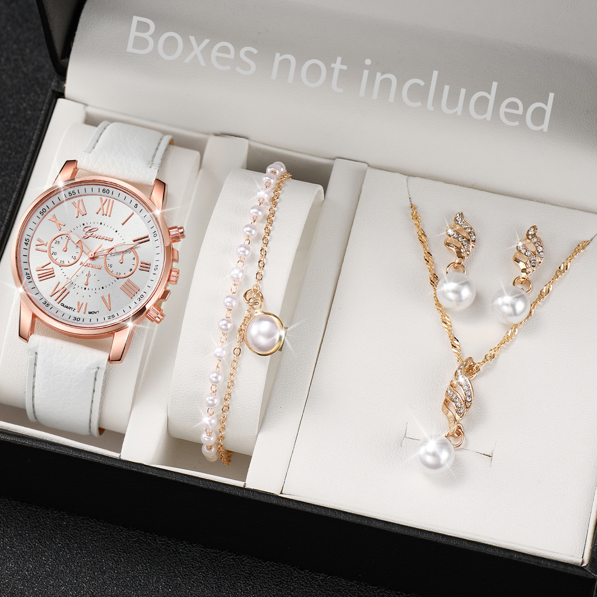 Jewelry Like Watches - 3/5PCS Women's Watch Fashion Roma Dial