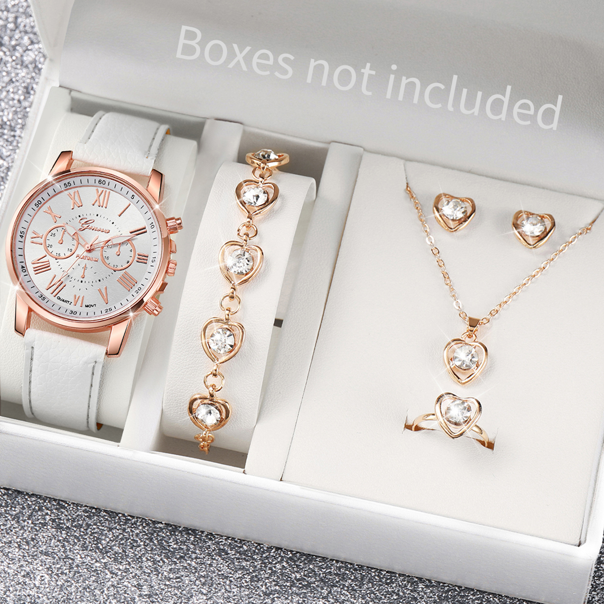 Jewelry Like Watches - 5/6PCS Fashion Women's Quartz Watch Leather