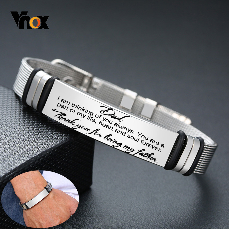 Jewelry Like Watches - Vnox Mens Stainless Steel Custom Engrave