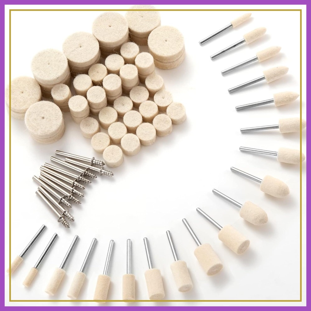 Jewelry Watches & Accessories - 80Pcs Felt Polishing Buffing Wheel Set