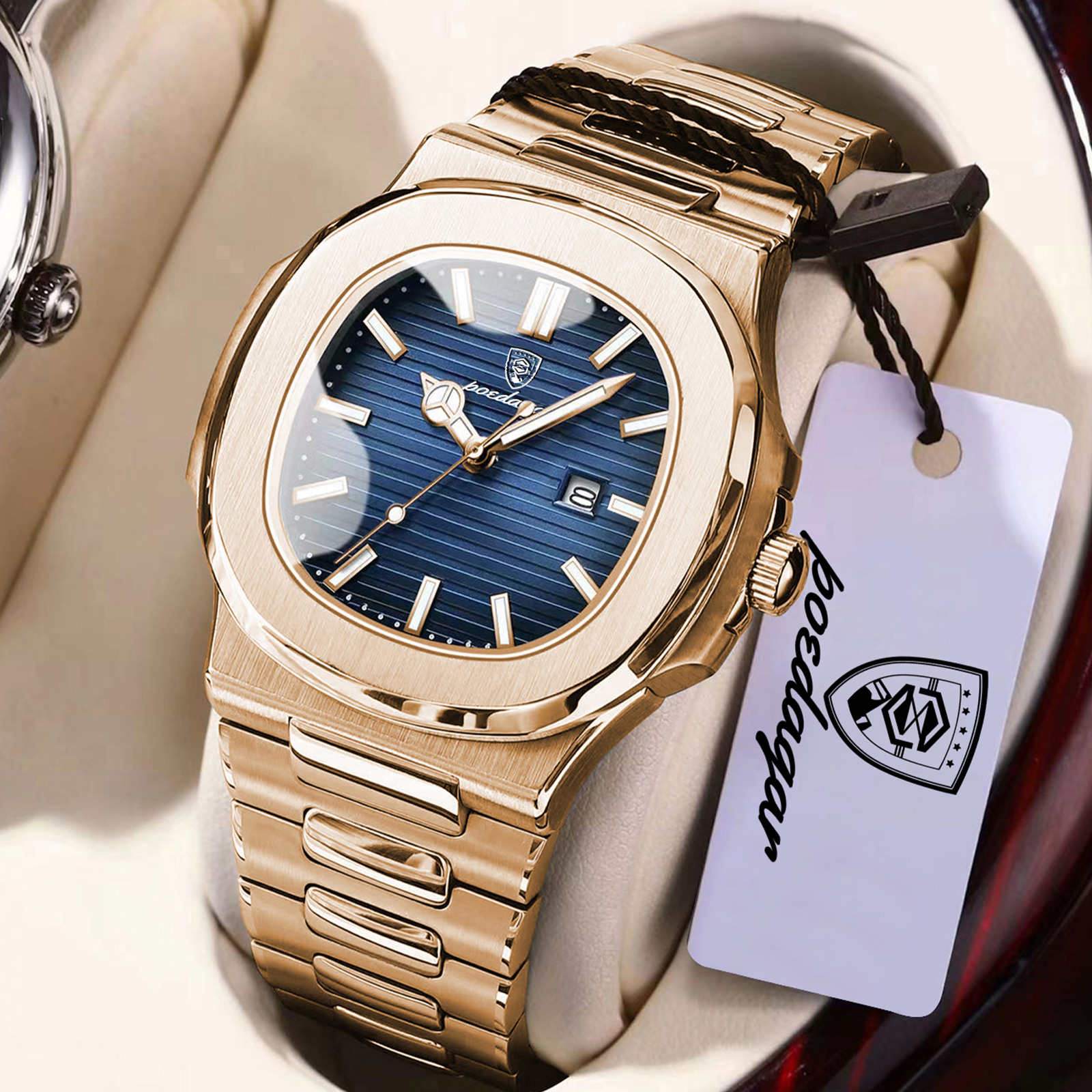 Rg Watches & Jewelry Gmbh - POEDAGAR Top Fashion Square Men Clock