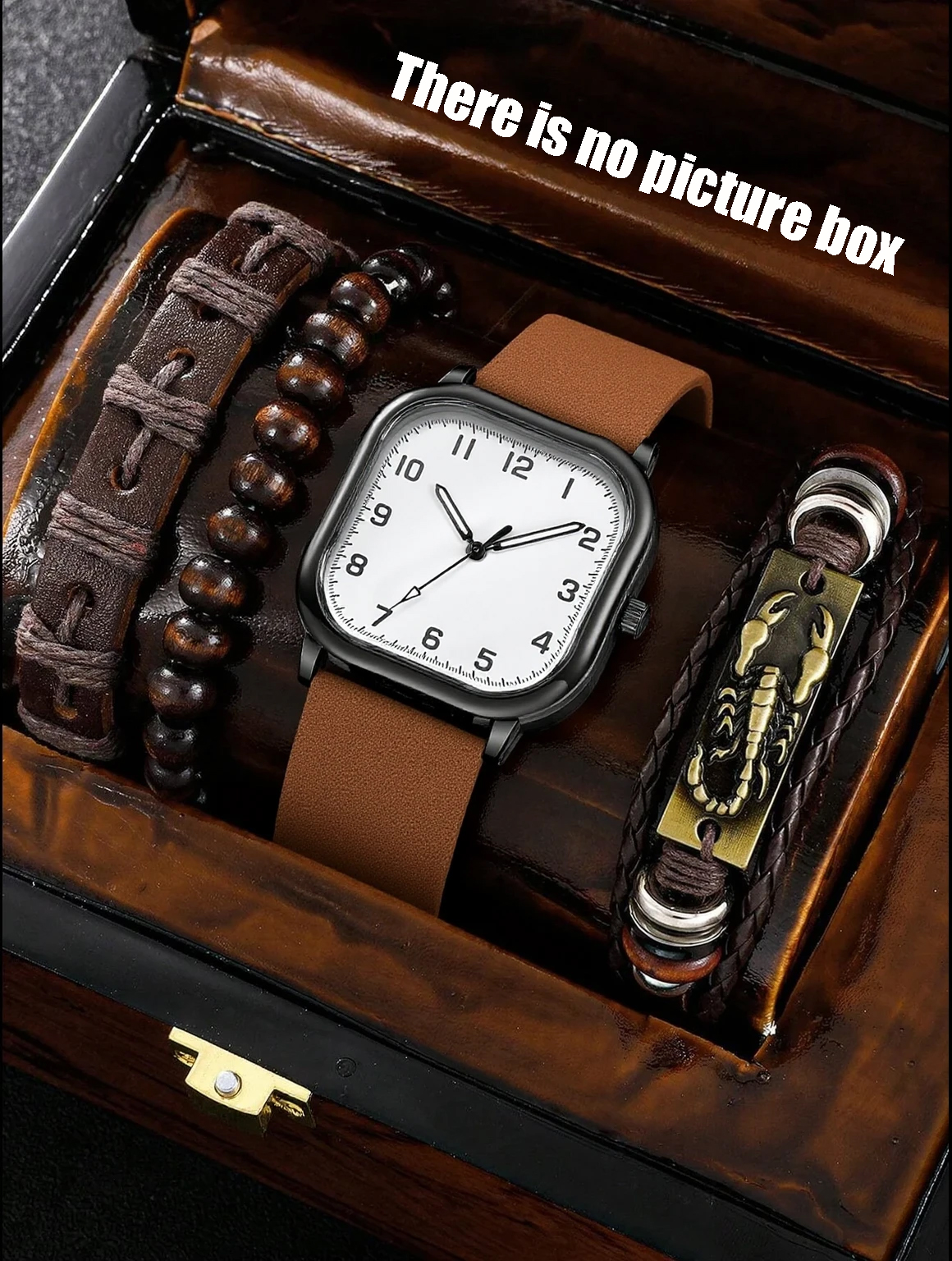 Jewelry Watch - No gift box; men's leather strap