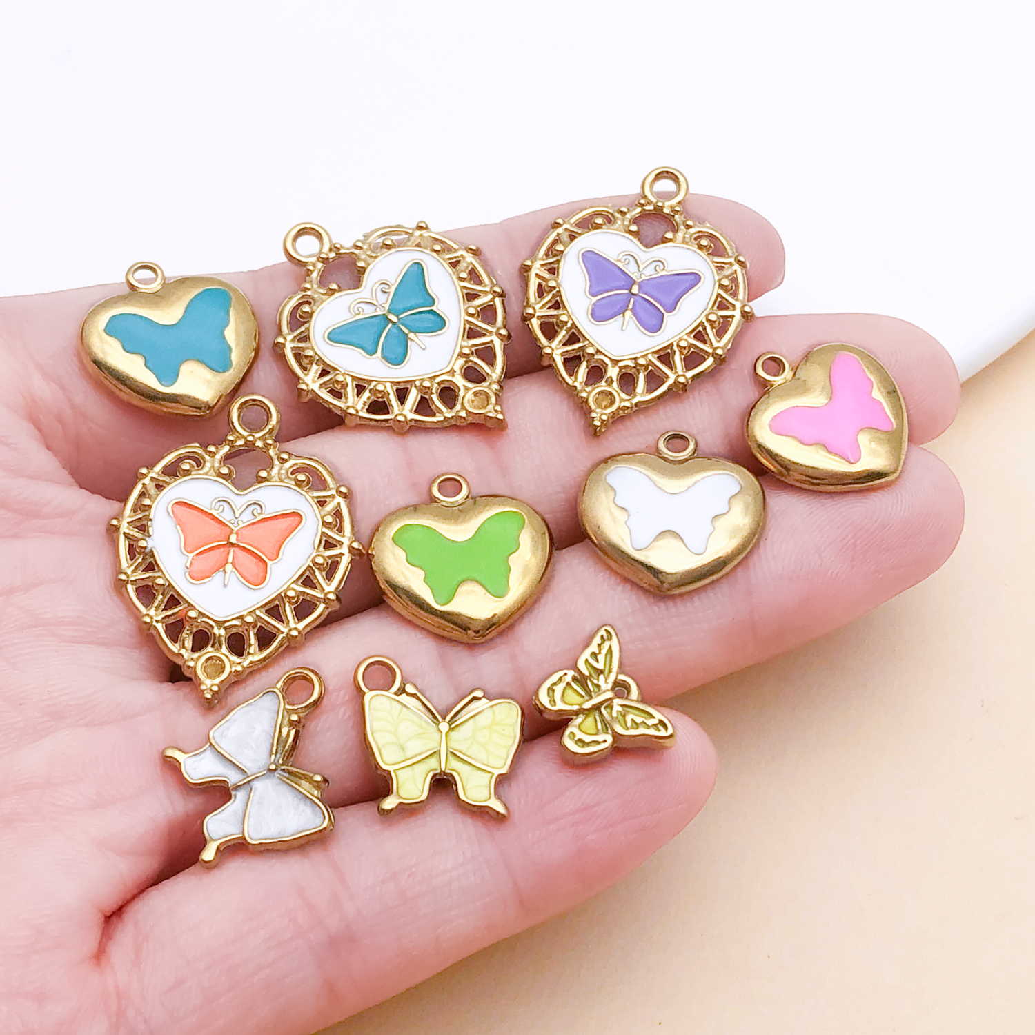 2pcs Stainless steel insect bu - Butterfly Pendant Necklace 리뷰 및 가격
