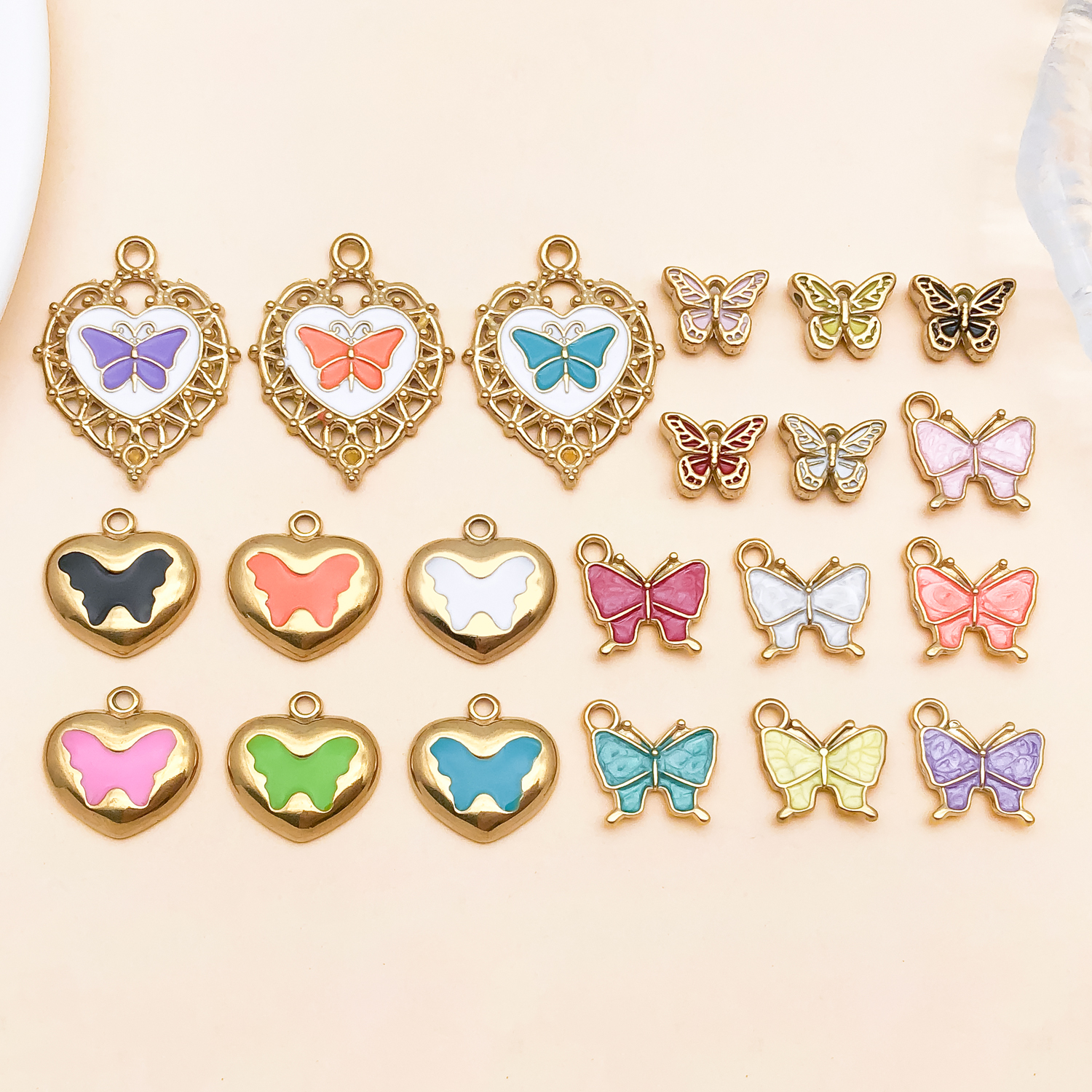 2pcs Stainless steel insect bu - Butterfly Pendant Necklace 리뷰 및 가격
