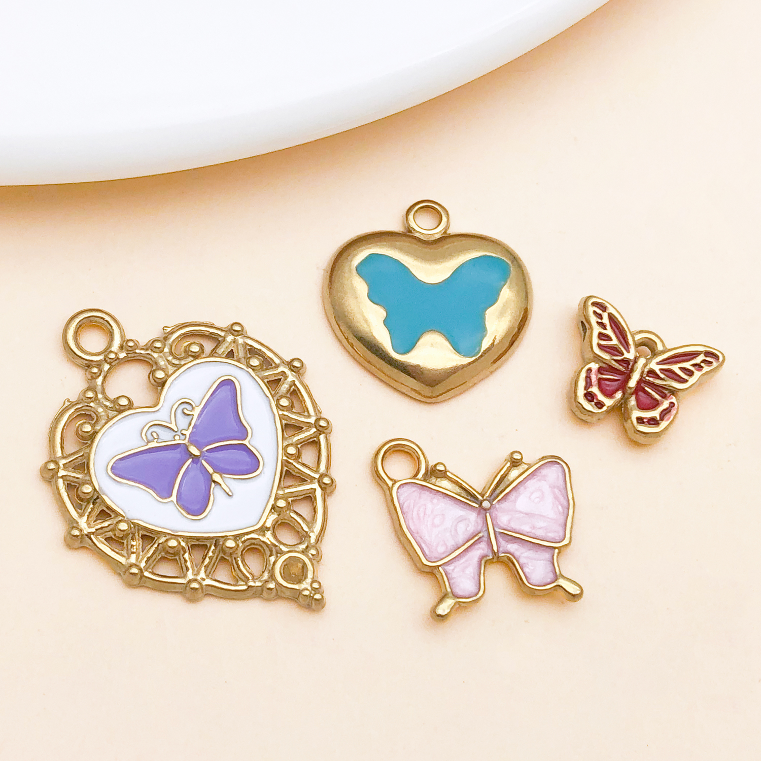 2pcs Stainless steel insect bu - Butterfly Pendant Necklace 리뷰 및 가격