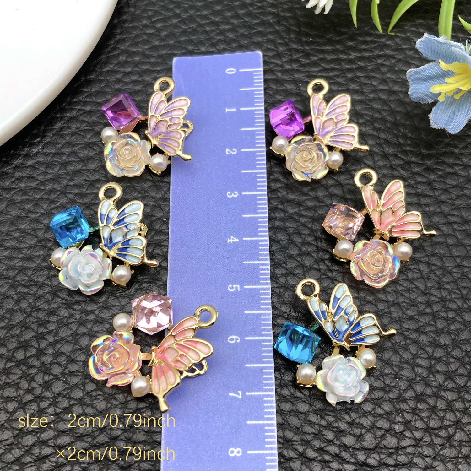 2/6 pcs Small Luxe Style Pearl - Butterfly Pendant Necklace 리뷰 및 가격