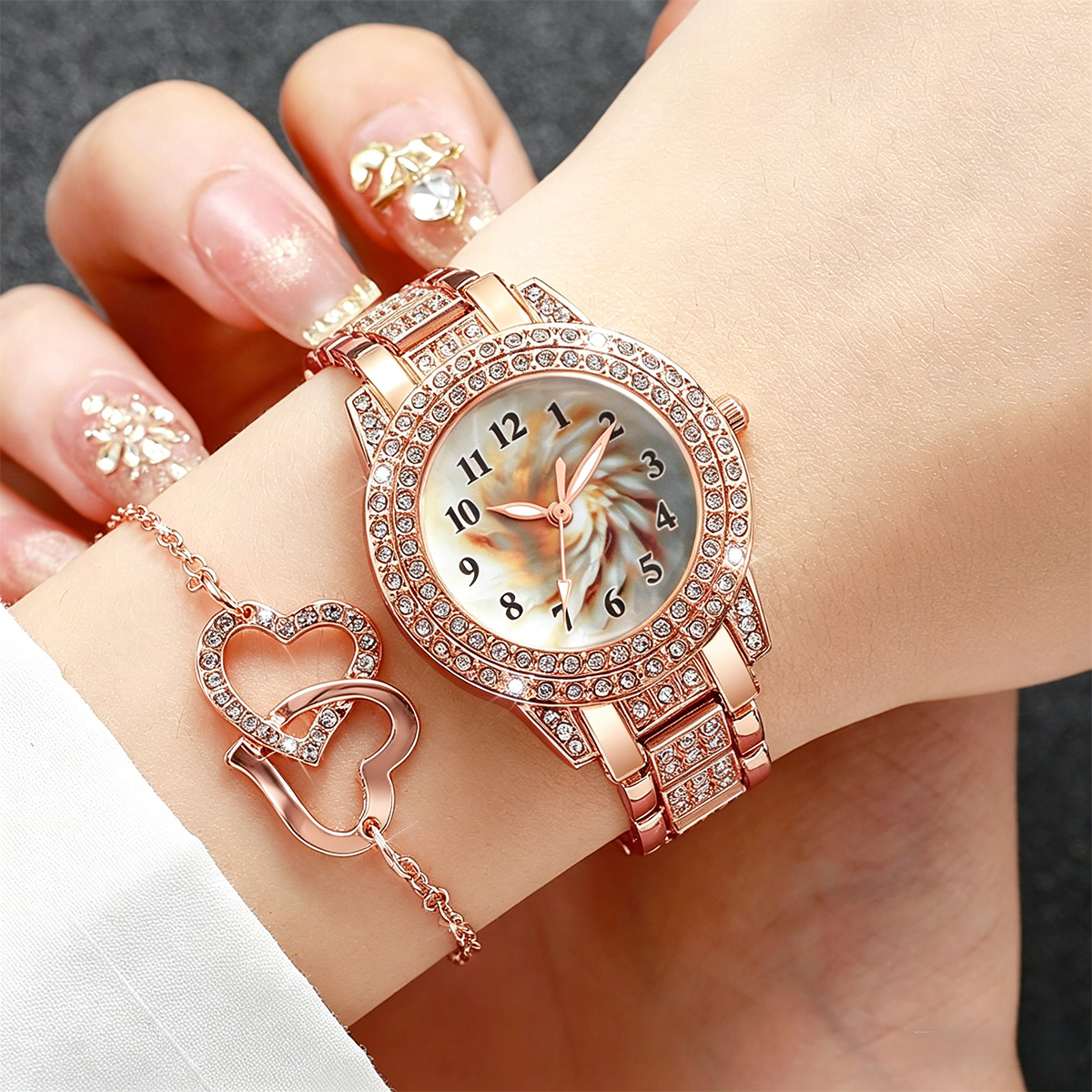 6PCS Luxury Rhinestone Women Q - Jewelry Like Watches 리뷰 및 가격