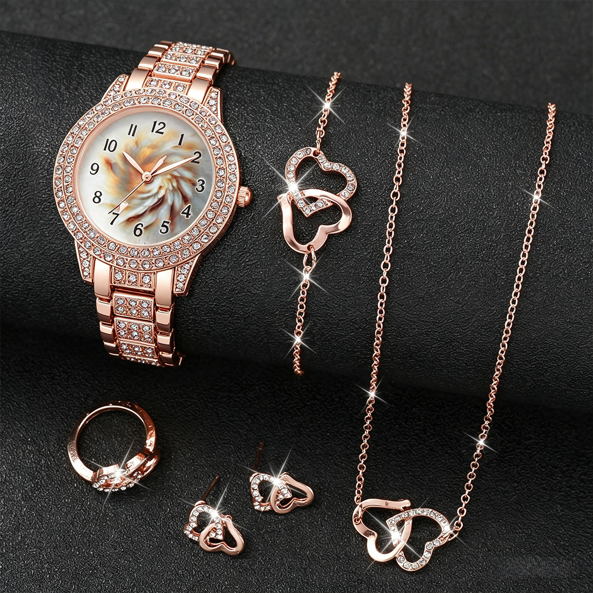 6PCS Luxury Rhinestone Women Q - Jewelry Like Watches 리뷰 및 가격