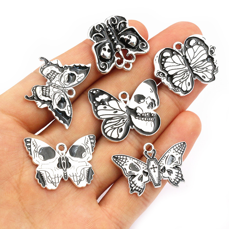 10pcs Skull Butterfly Charms P - Butterfly Pendant Necklace 리뷰 및 가격