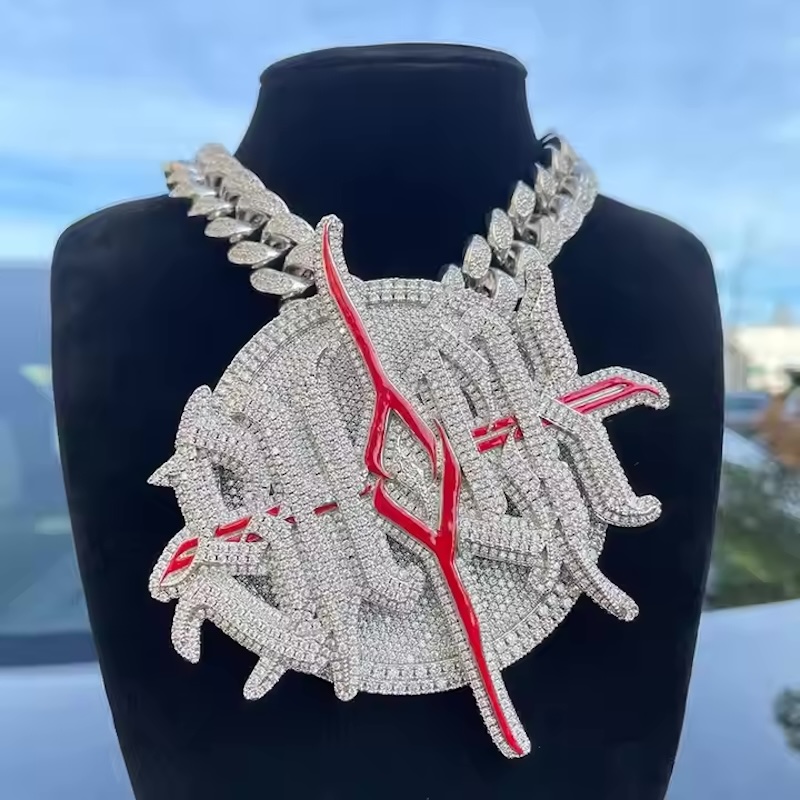 Custom White Gold Plating Ster - Hip Hop Chain Necklace 리뷰 및 가격