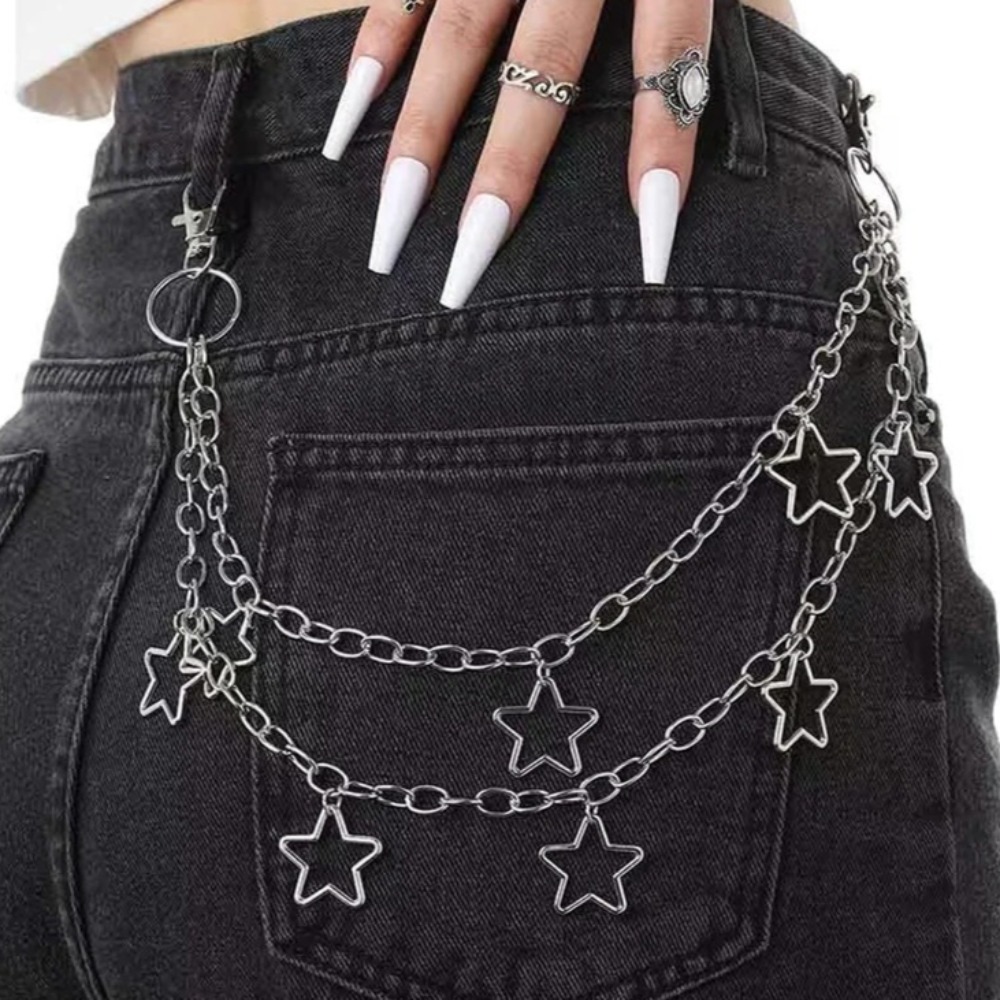 Punk Star Double Layer Waist C - Hip Hop Chain Necklace 리뷰 및 가격