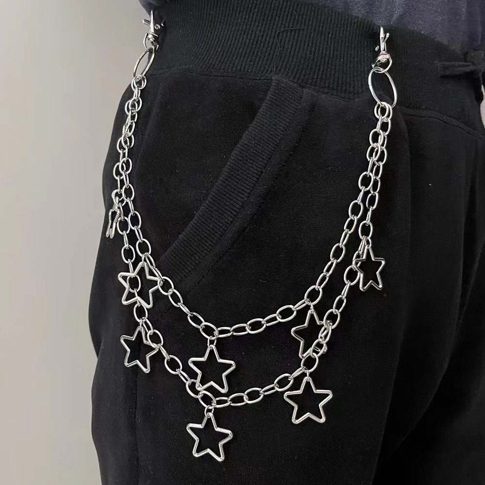 Punk Star Double Layer Waist C - Hip Hop Chain Necklace 리뷰 및 가격