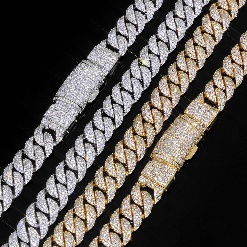 Iced out 14mm 3 Row Diamond Cu - Hip Hop Chain Necklace 리뷰 및 가격