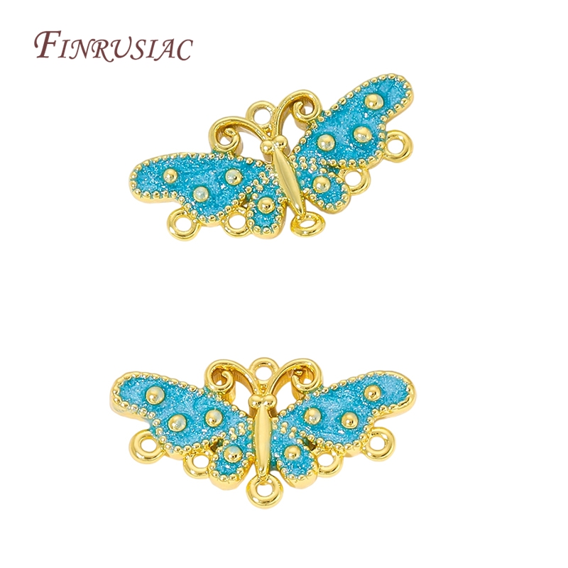 18K Gold Plated Blue Enamel Bu - Butterfly Pendant Necklace 리뷰 및 가격
