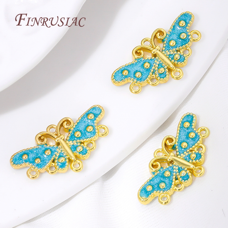 18K Gold Plated Blue Enamel Bu - Butterfly Pendant Necklace 리뷰 및 가격