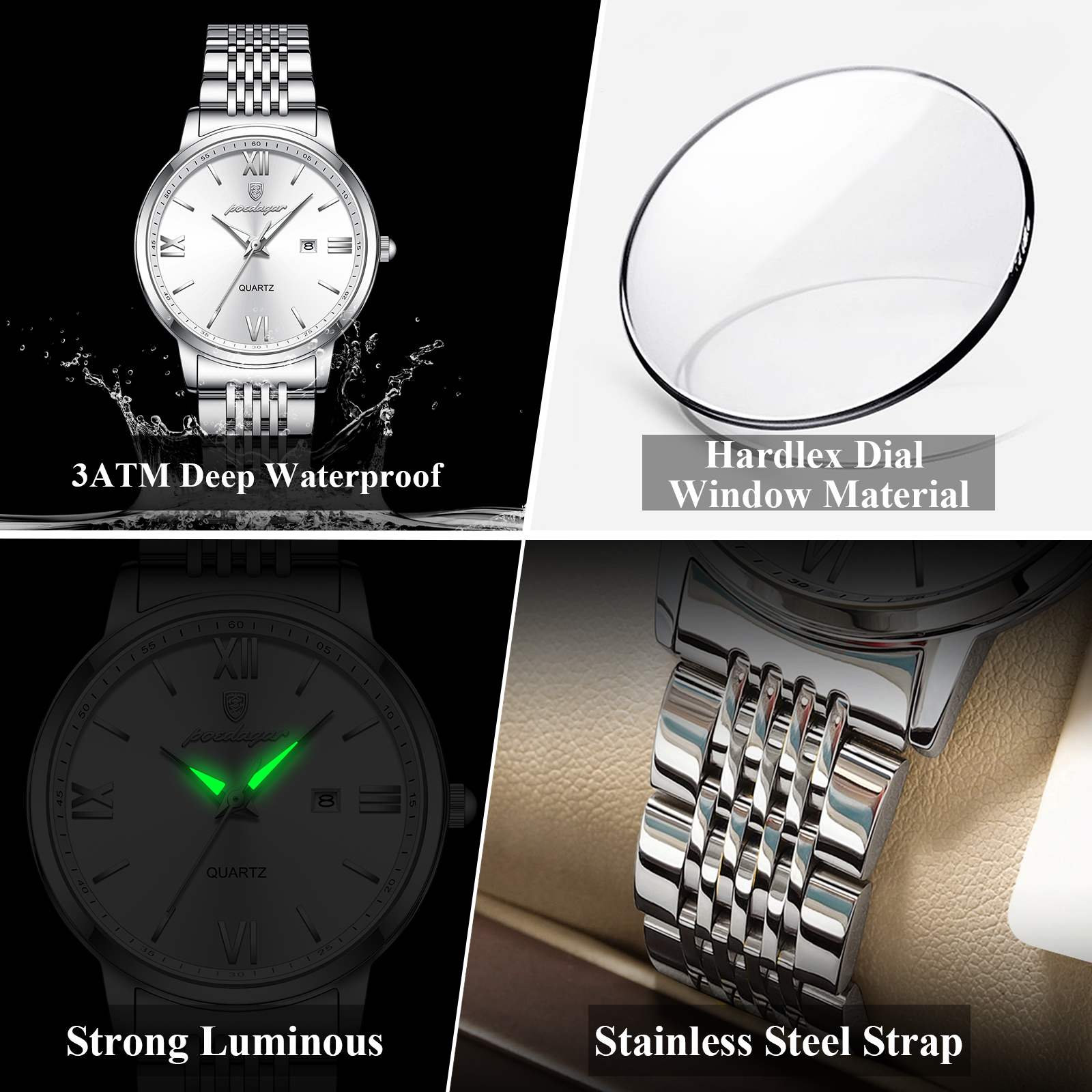 POEDAGAR Luxury Brand Watch Fo - Rg Watches & Jewelry Gmbh 리뷰 및 가격
