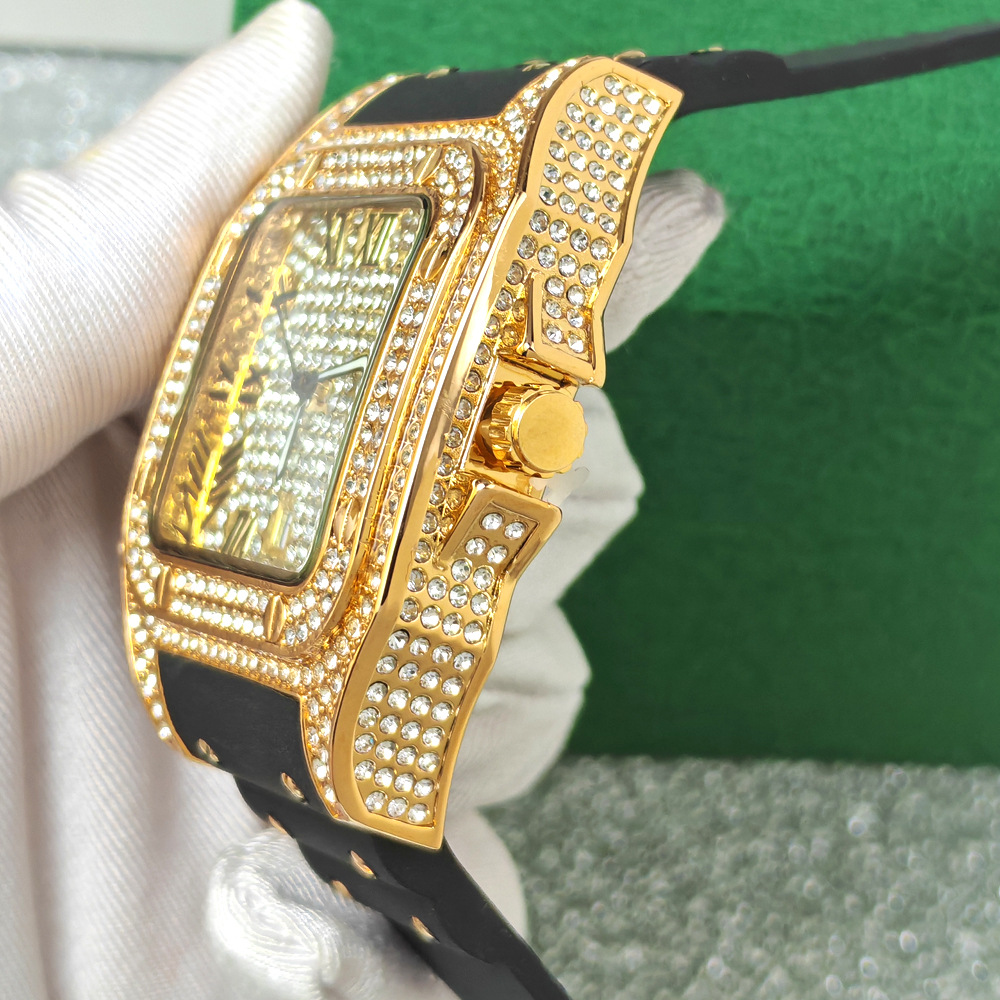 Hip Hop Iced Out Bling Square  - Jewelry Type Watches 리뷰 및 가격