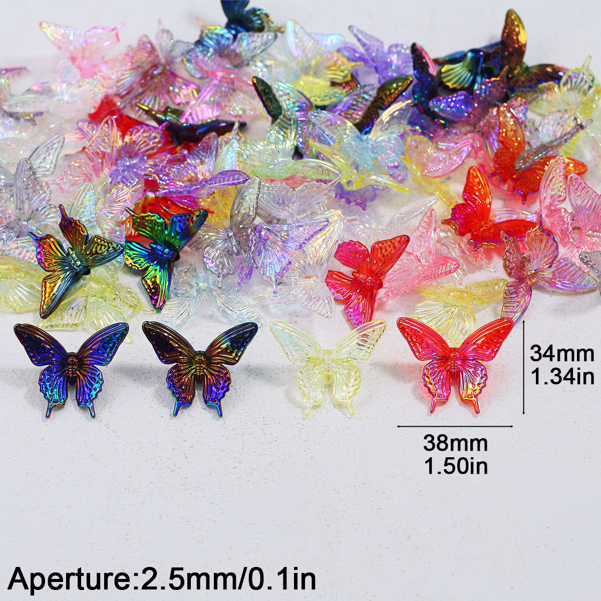 38*34mm Acrylic Butterfly UV M - Butterfly Pendant Necklace 리뷰 및 가격