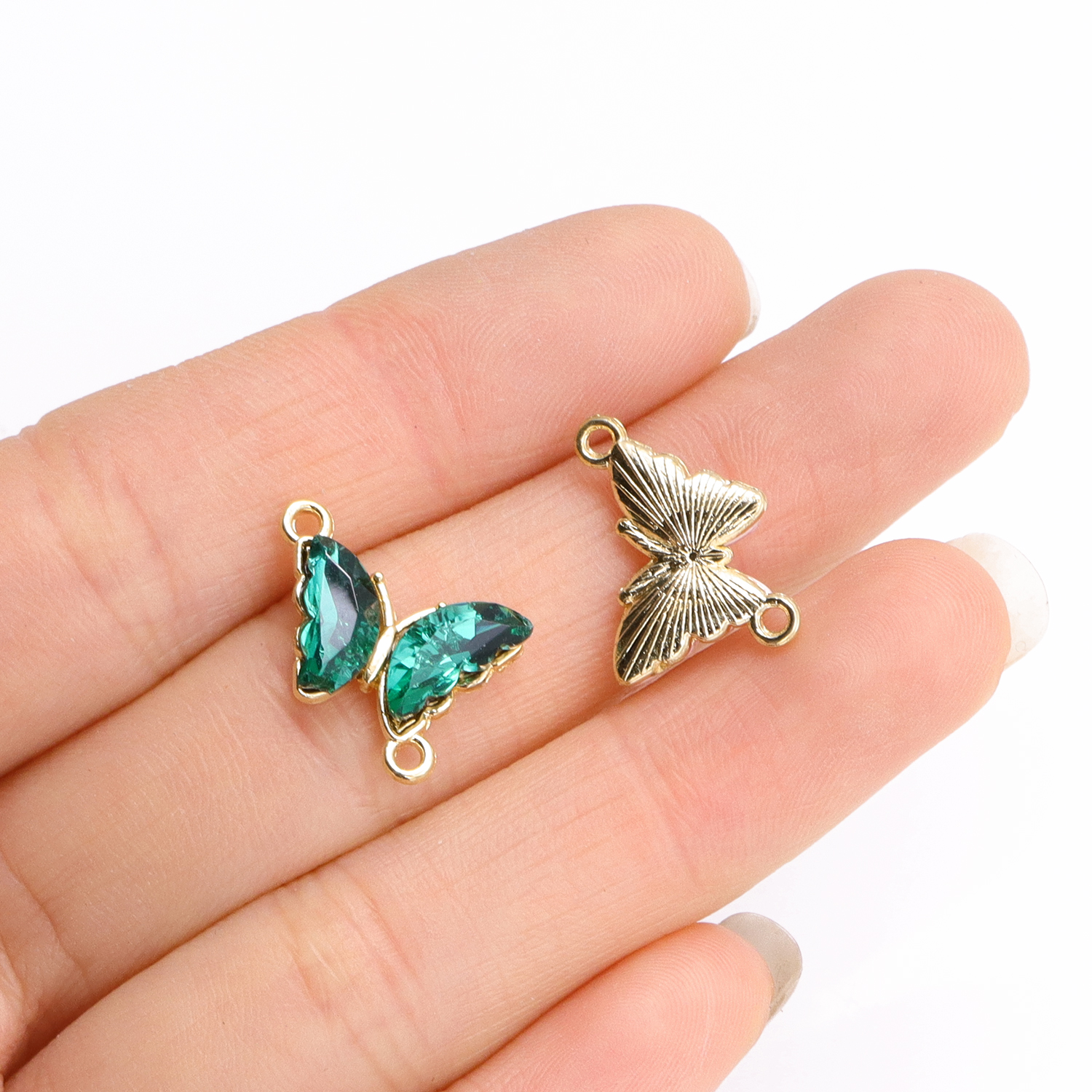 10Pcs Crystal Glass Butterfly  - Butterfly Pendant Necklace 리뷰 및 가격