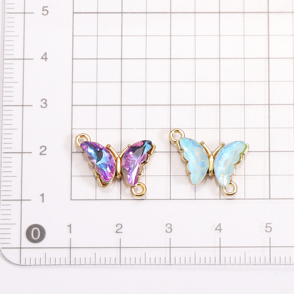 10Pcs Crystal Glass Butterfly  - Butterfly Pendant Necklace 리뷰 및 가격