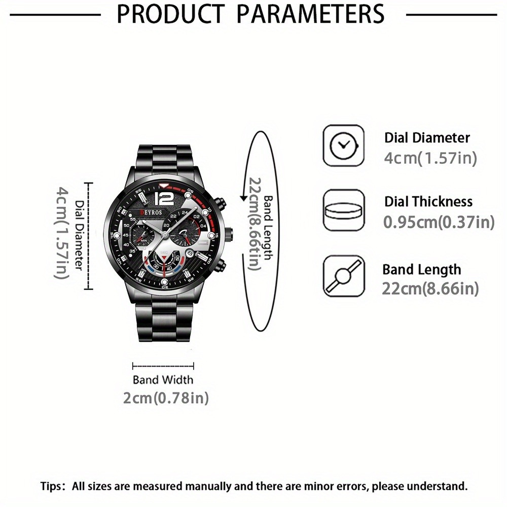 3pcs/set Fashion Men's Watch B - Best Jewelry Watches For Men 리뷰 및 가격