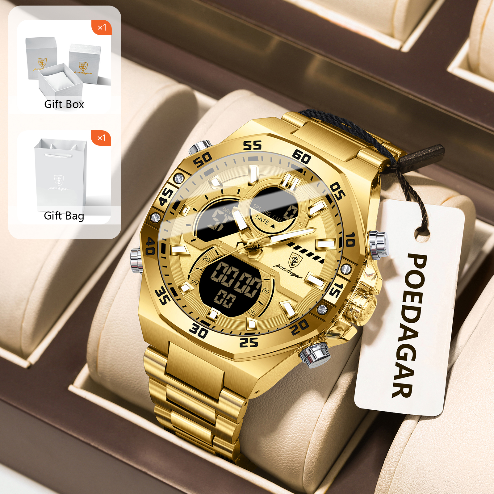 POEDAGAR Sport Men Watch LED W - Jewelry Watch 리뷰 및 가격