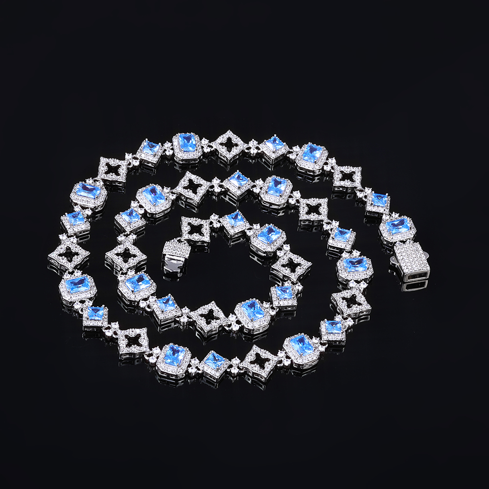 HHIOK New 11MM Blue Gemstone C - Hip Hop Chain Necklace 리뷰 및 가격