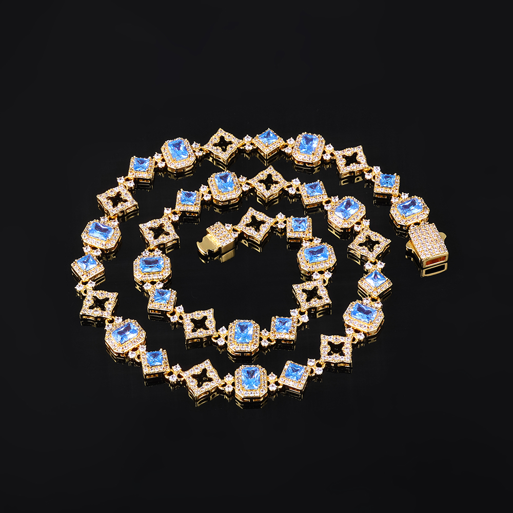 HHIOK New 11MM Blue Gemstone C - Hip Hop Chain Necklace 리뷰 및 가격