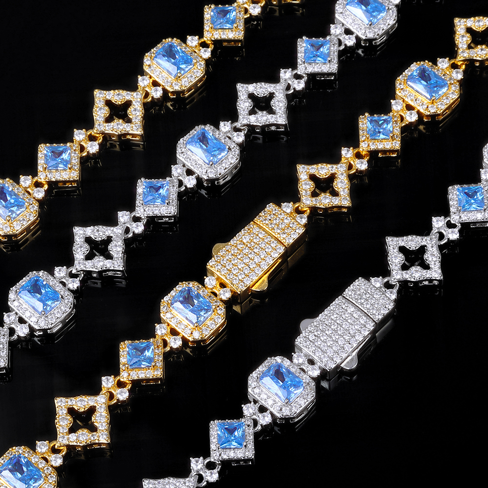 HHIOK New 11MM Blue Gemstone C - Hip Hop Chain Necklace 리뷰 및 가격