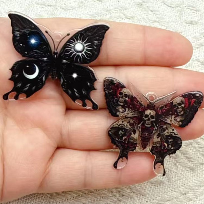 Gothic Dark Butterfly Acrylic  - Butterfly Pendant Necklace 리뷰 및 가격