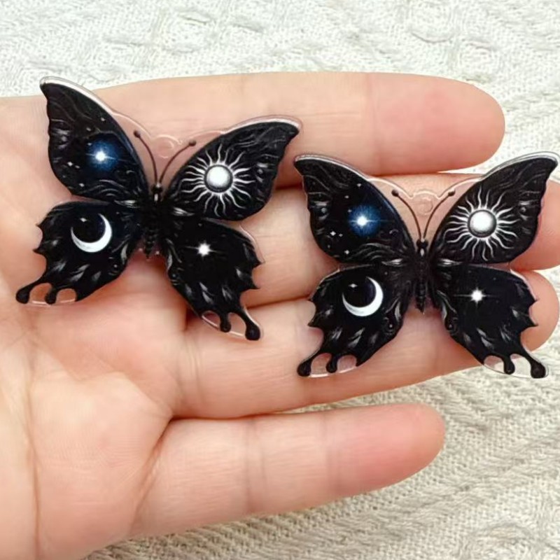 Gothic Dark Butterfly Acrylic  - Butterfly Pendant Necklace 리뷰 및 가격