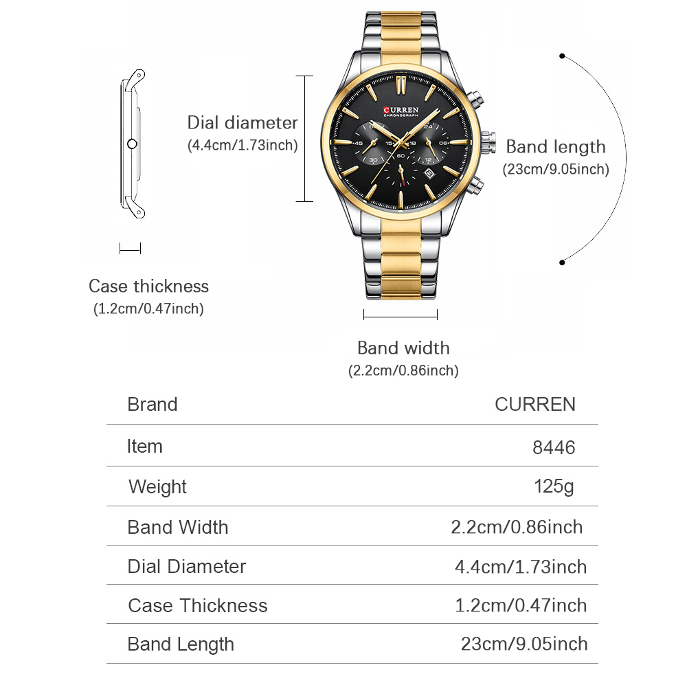 CURREN Casual Quartz Chrono Sp - Jewelry Watch 리뷰 및 가격