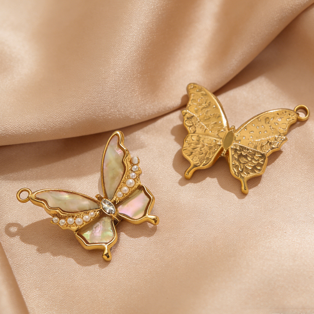 2PCS Butterfly Charms Enamel S - Butterfly Pendant Necklace 리뷰 및 가격