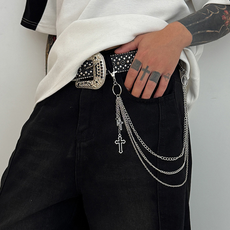 New Retro Punk Rock Cross Pant - Hip Hop Chain Necklace 리뷰 및 가격
