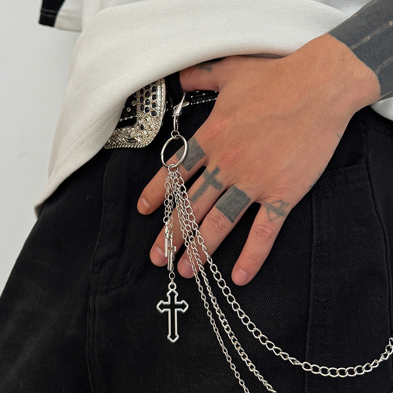New Retro Punk Rock Cross Pant - Hip Hop Chain Necklace 리뷰 및 가격