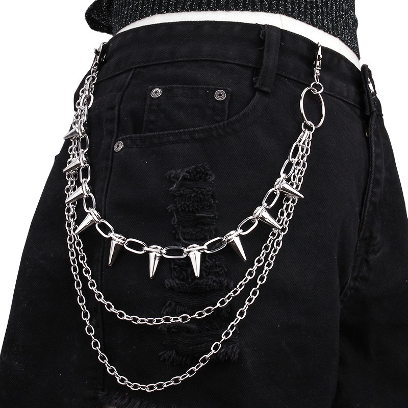 Hip Hop Punk Rock Metal Pants  - Hip Hop Chain Necklace 리뷰 및 가격