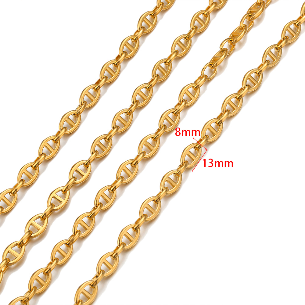 1 Meter Stainless Steel Coffee - Hip Hop Chain Necklace 리뷰 및 가격