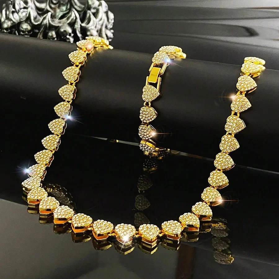 45CM New Hip Hop Tennis Chain  - Hip Hop Chain Necklace 리뷰 및 가격
