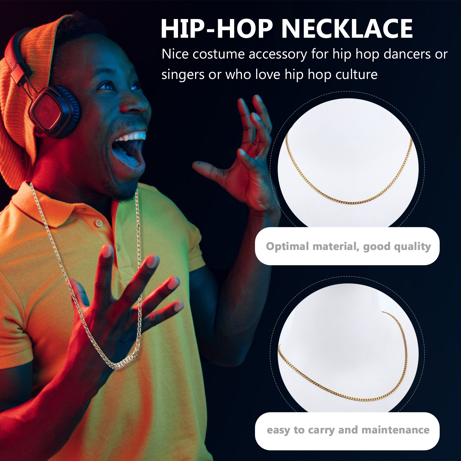 2Pcs Stainless Steel Chains Hi - Hip Hop Chain Necklace 리뷰 및 가격