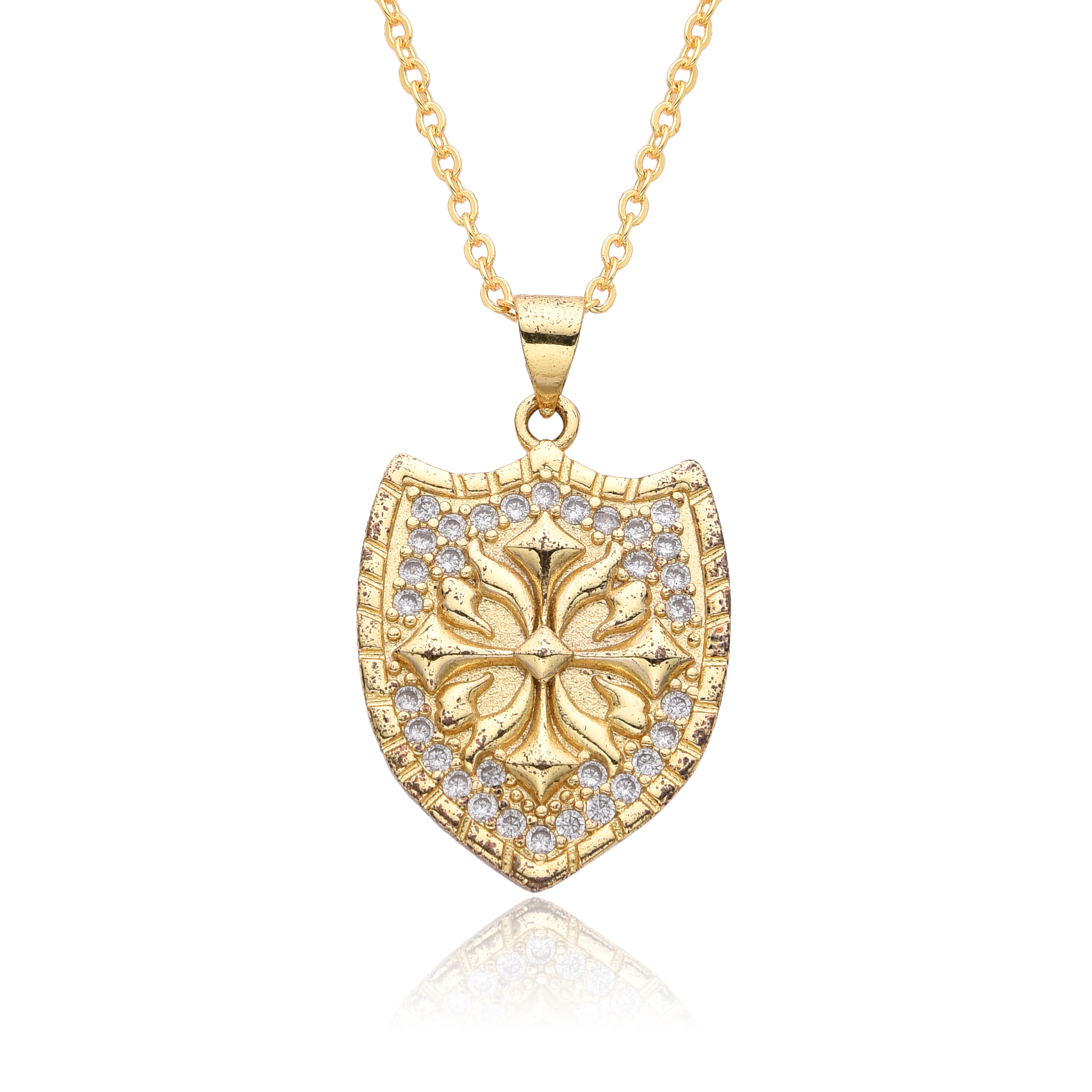 Y2K Gold Color Solar Sun Charm - Hip Hop Chain Necklace 리뷰 및 가격