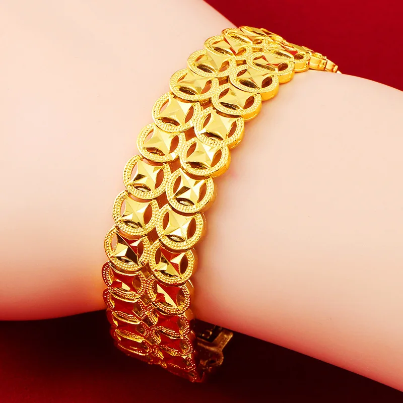 4cm Wide Pure Gold color Watch - Jewelry Type Watches 리뷰 및 가격