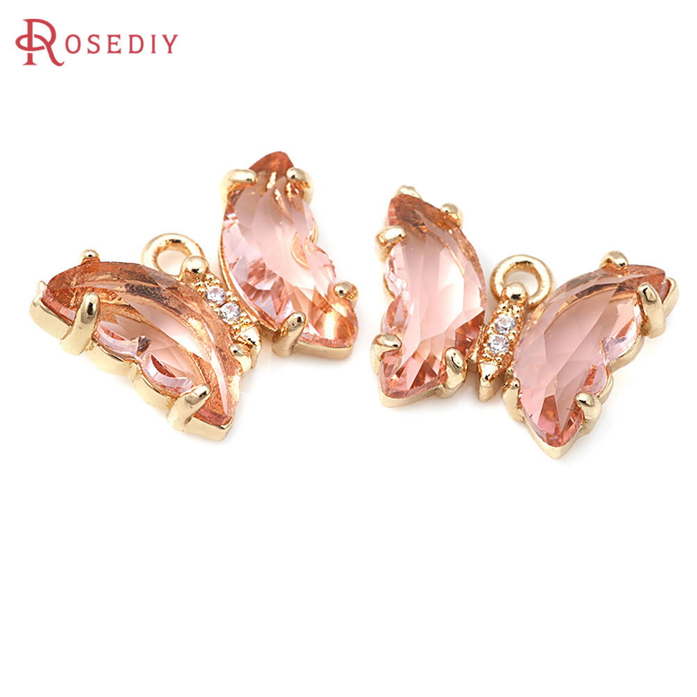 10PCS 18K Gold Color Brass and - Butterfly Pendant Necklace 리뷰 및 가격
