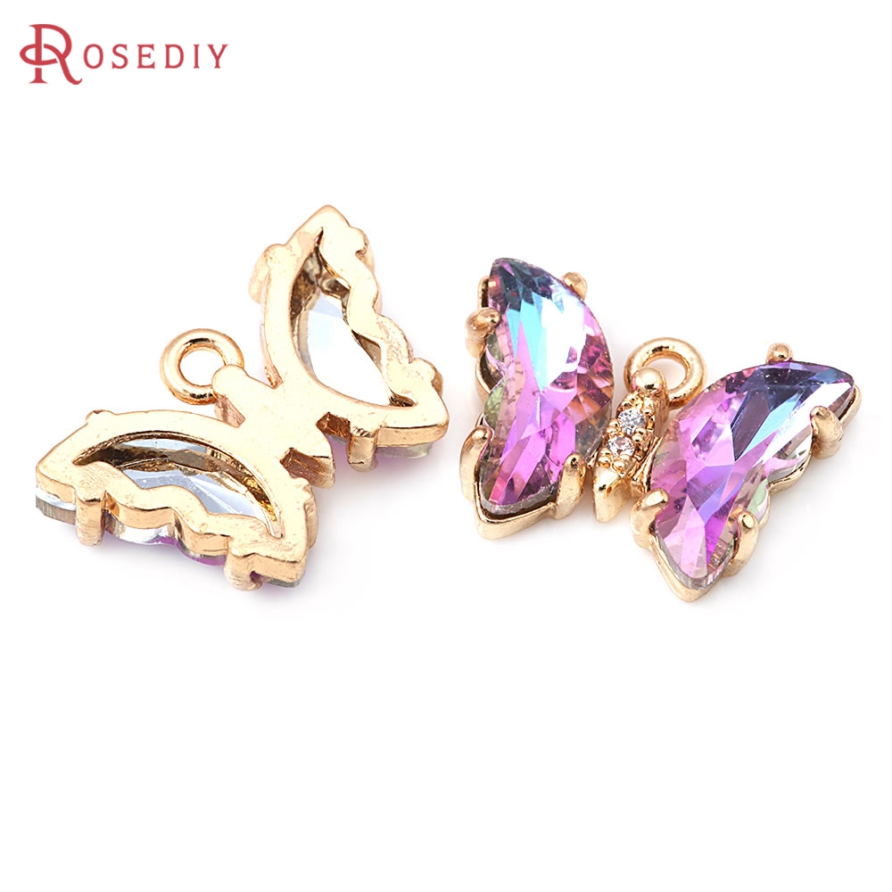 10PCS 18K Gold Color Brass and - Butterfly Pendant Necklace 리뷰 및 가격