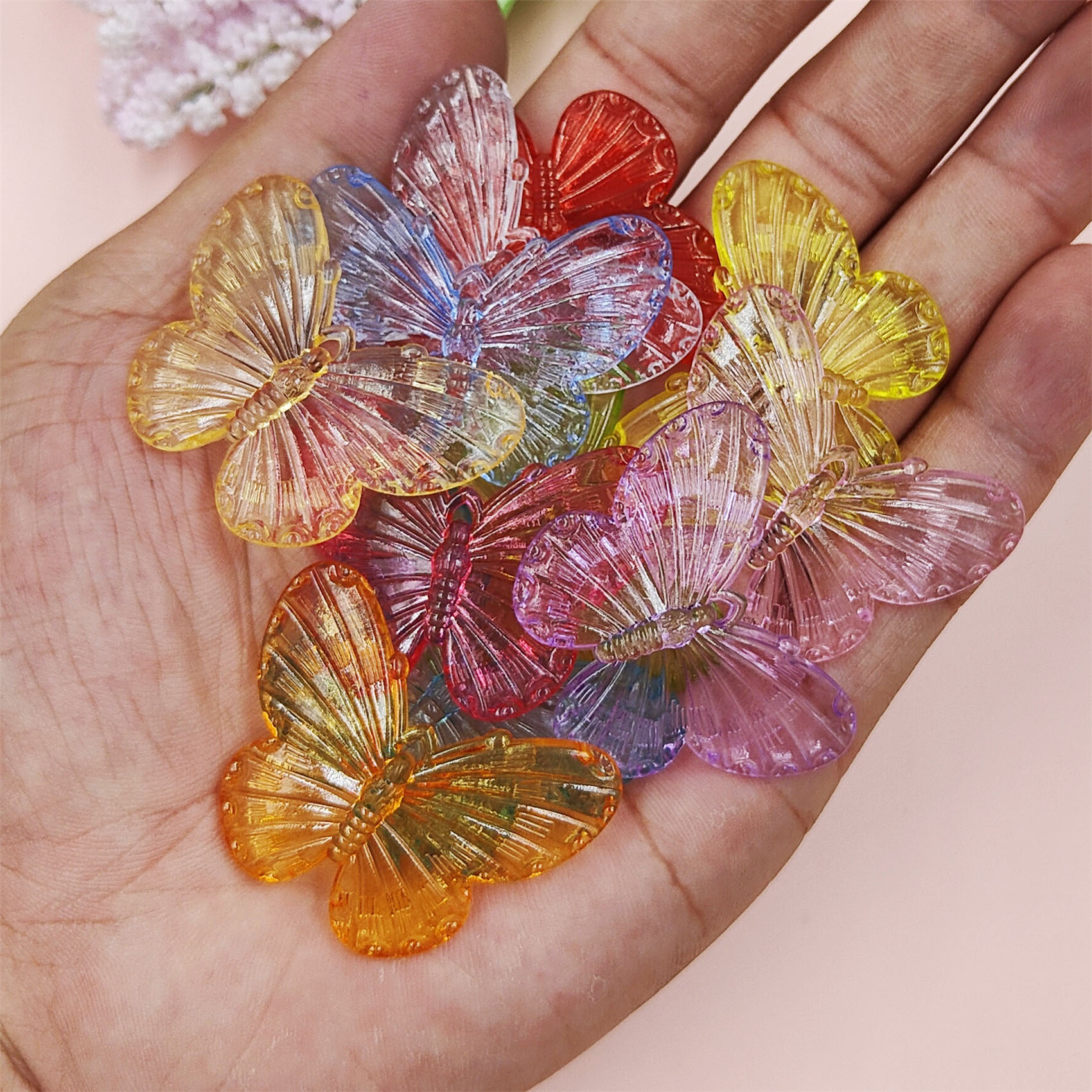 10pcs/bag 41*31mm Big Transpar - Butterfly Pendant Necklace 리뷰 및 가격