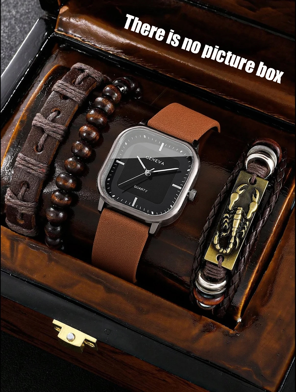 No gift box; men's leather str - Jewelry Watch 리뷰 및 가격