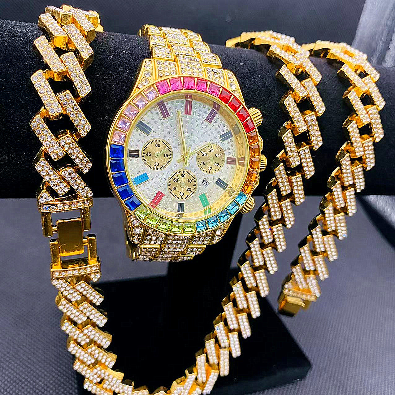 3PCS Hip Hop Mens Women Jewelr - Best Jewelry Watches For Men 리뷰 및 가격