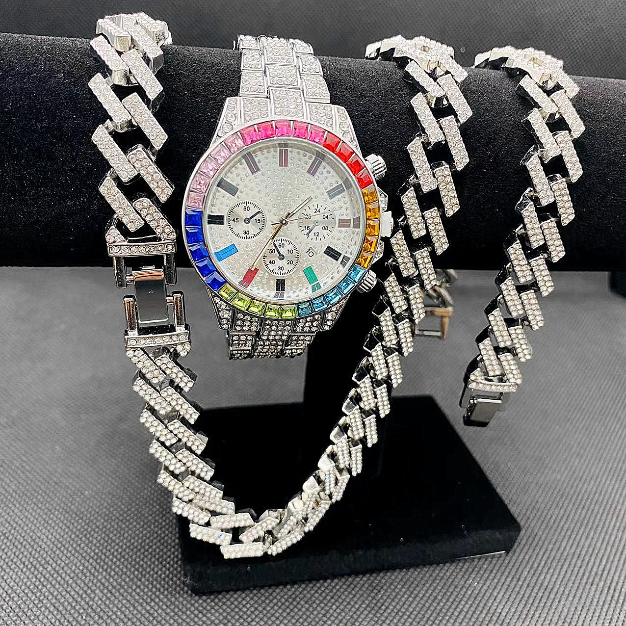 3PCS Hip Hop Mens Women Jewelr - Best Jewelry Watches For Men 리뷰 및 가격
