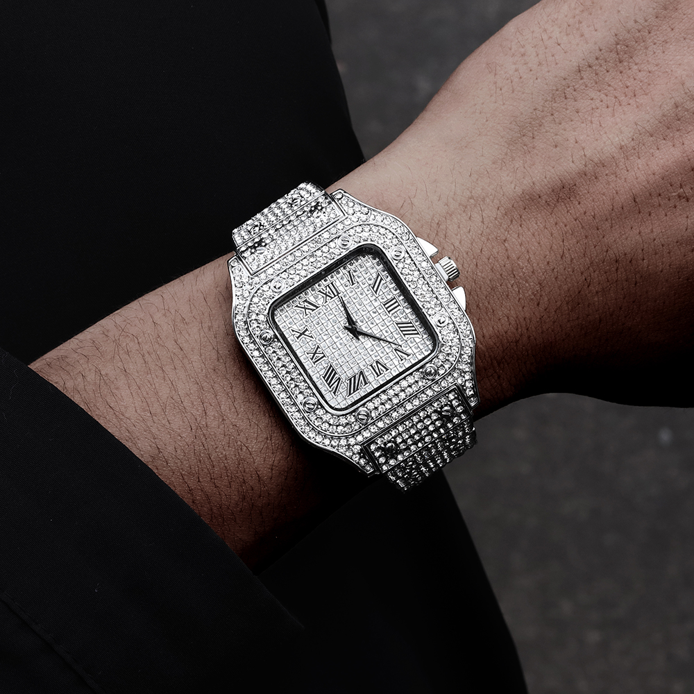 New Punk Men Watch Iced Out Di - Jewelry Like Watches 리뷰 및 가격