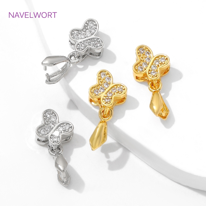Brass Pinch Bails 18K Gold Pla - Butterfly Pendant Necklace 리뷰 및 가격
