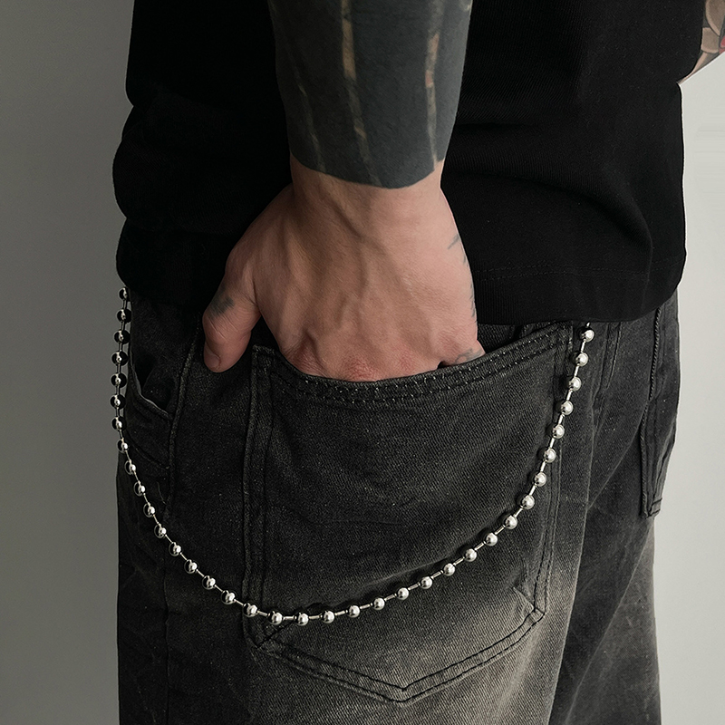 Punk Personalized Jeans Pants  - Hip Hop Chain Necklace 리뷰 및 가격